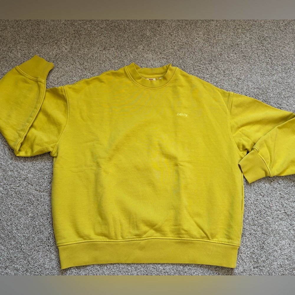 LEVIS Crewneck Pure Cotton Jumper Sweatshirt XS Vibrant Durable Long Sleeve
